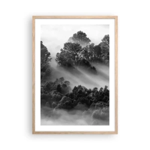 Affiche dans un chêne clair - Poster - Sortir de son sommeil - 50x70 cm