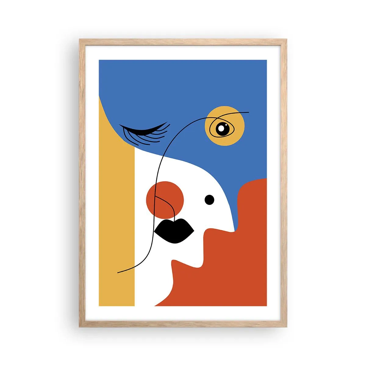 Affiche dans un chêne clair - Poster - Portrait déconstruit - 50x70 cm