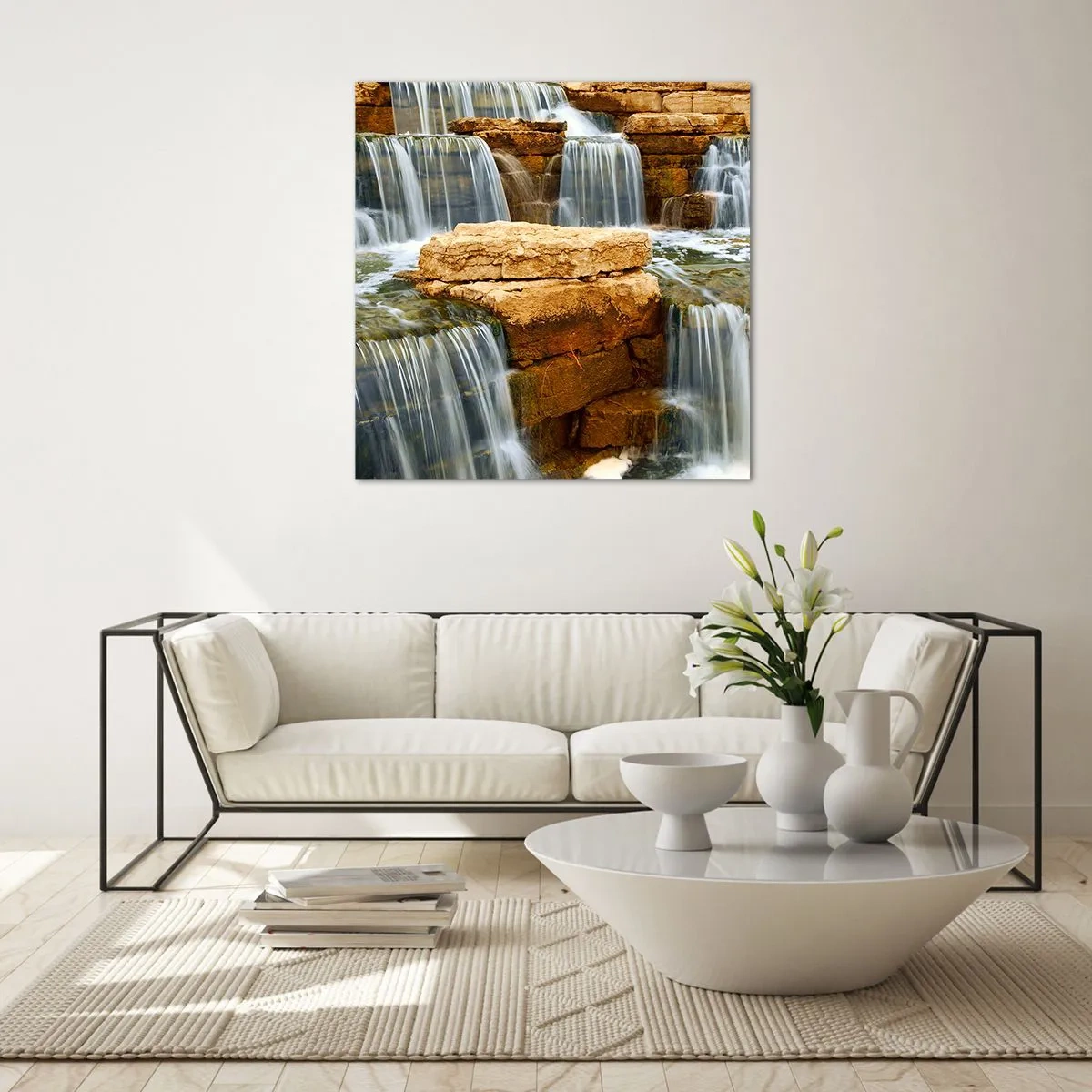 Impression sur verre - Image sur verre - Escalier vers le ciel - 30x30 cm