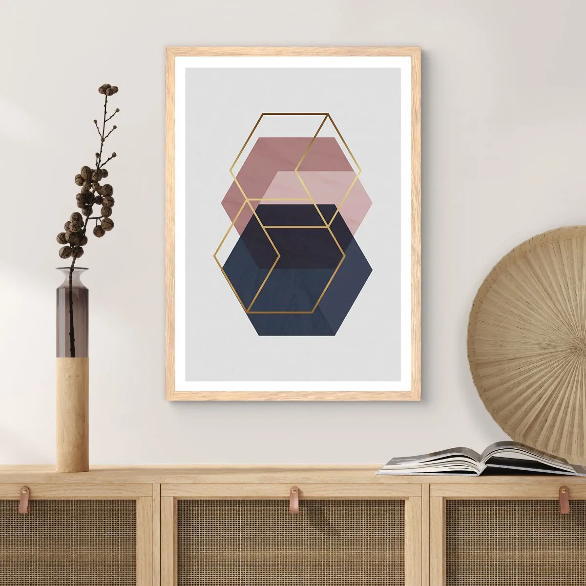 Affiche dans un chêne clair - Poster - Le pouvoir de la simplicité - 50x70 cm