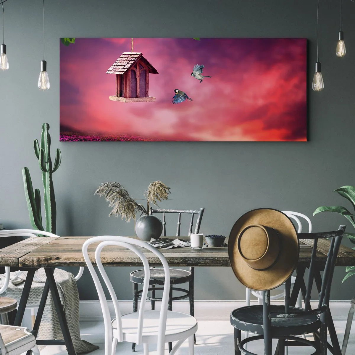 Impression sur toile - Image sur toile - Invitation à dîner - 90x30 cm