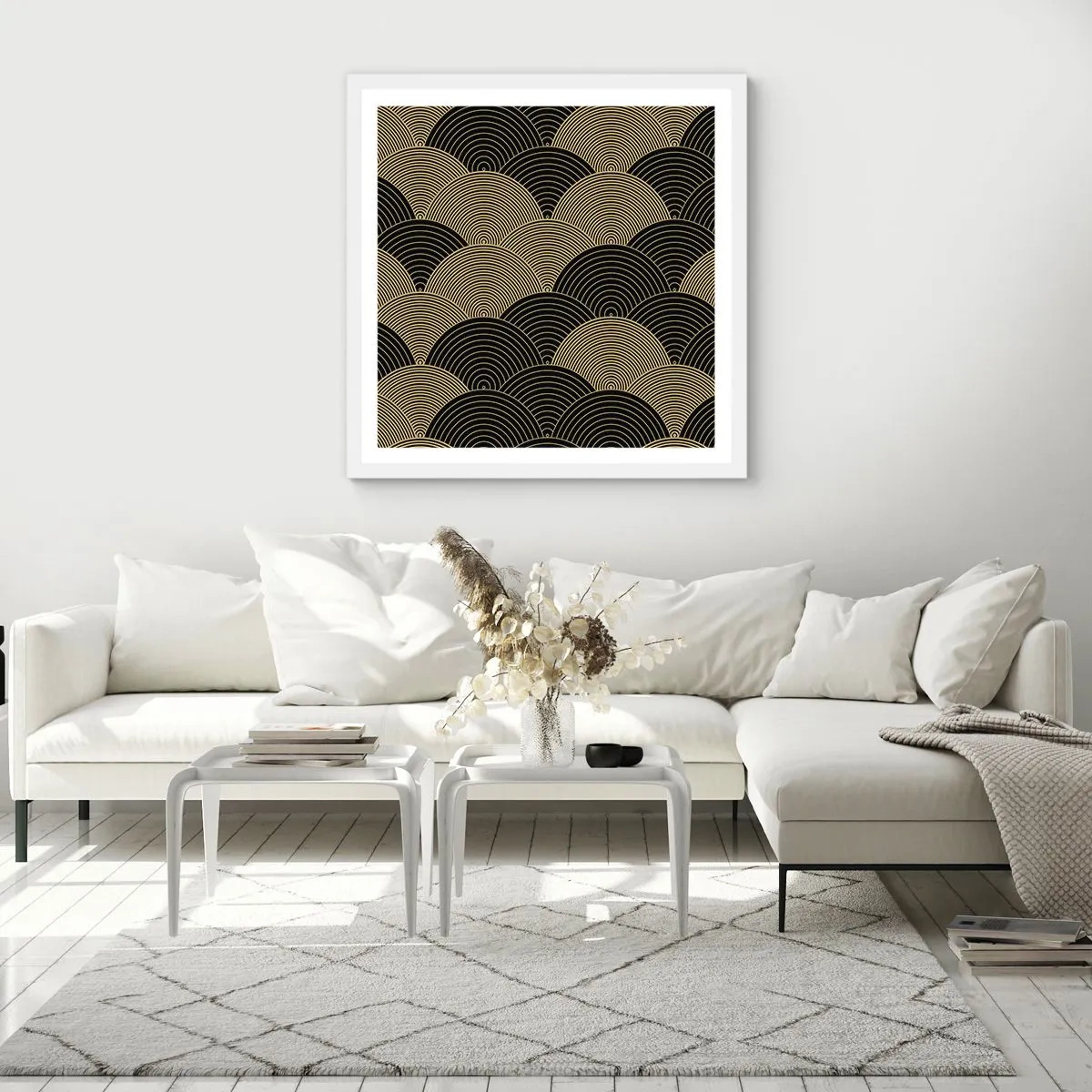 Affiche dans un cadre blanc - Poster - Unité dans la multiplicité - 40x40 cm