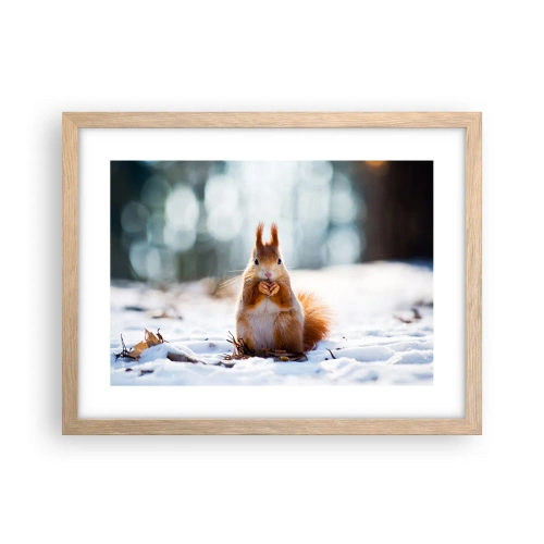 Affiche dans un chêne clair - Poster - Qu'est ce que tu regardes comme ça? - 40x30 cm