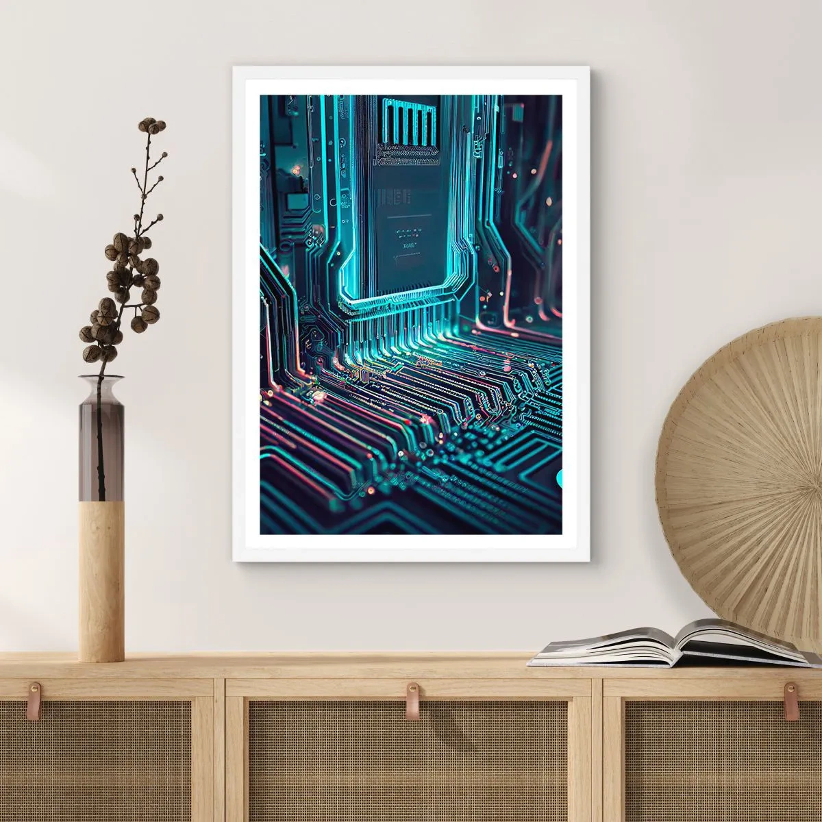 Affiche dans un cadre blanc - Poster - Je pense comme ça… - 40x50 cm