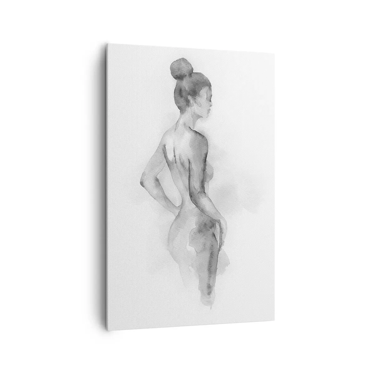 Impression sur toile - Image sur toile - Croquis à l'aquarelle d'une silhouette féminine - 80x120cm - Belle comme une peinture - Décoration murale moderne pour le salon et la chambre ARTTOR