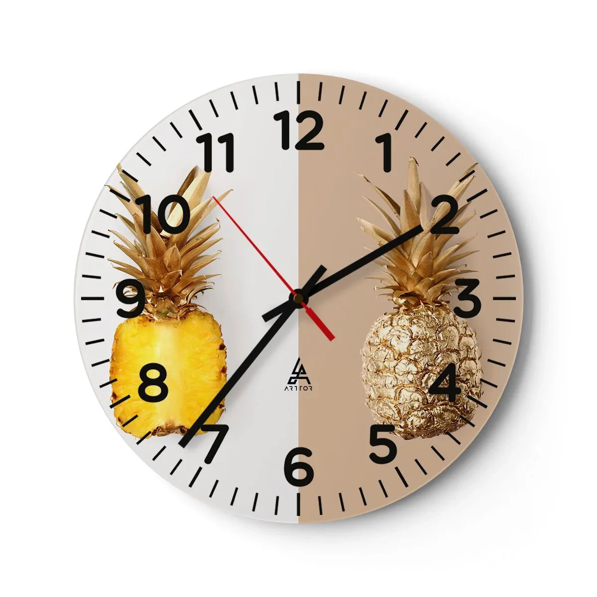 Horloge murale - Pendule murale - Ananas pour nous - 40x40 cm