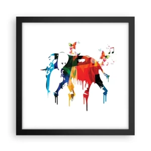 Affiche dans un cadre noir - Poster - Tout le monde peut danser - 30x30 cm