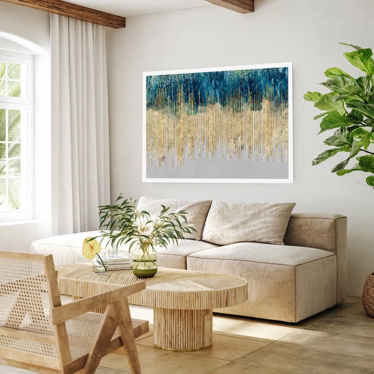 Affiche - Poster - Bordure dorée - 70x50 cm