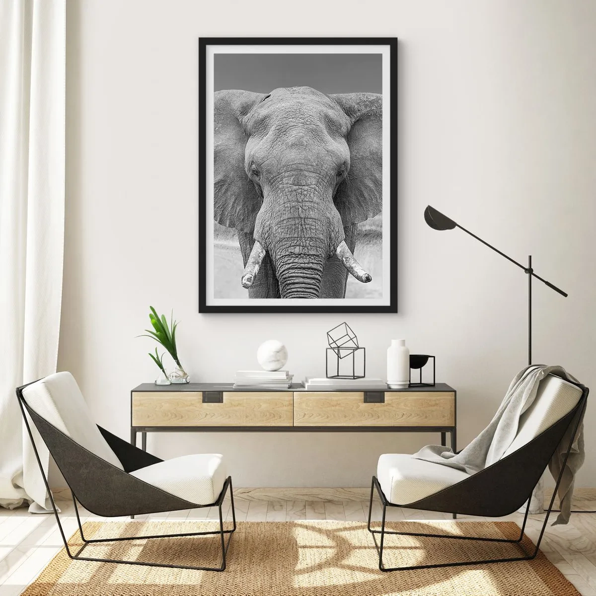 Affiche dans un cadre noir - Poster - Bienvenue dans mon monde - 70x100 cm