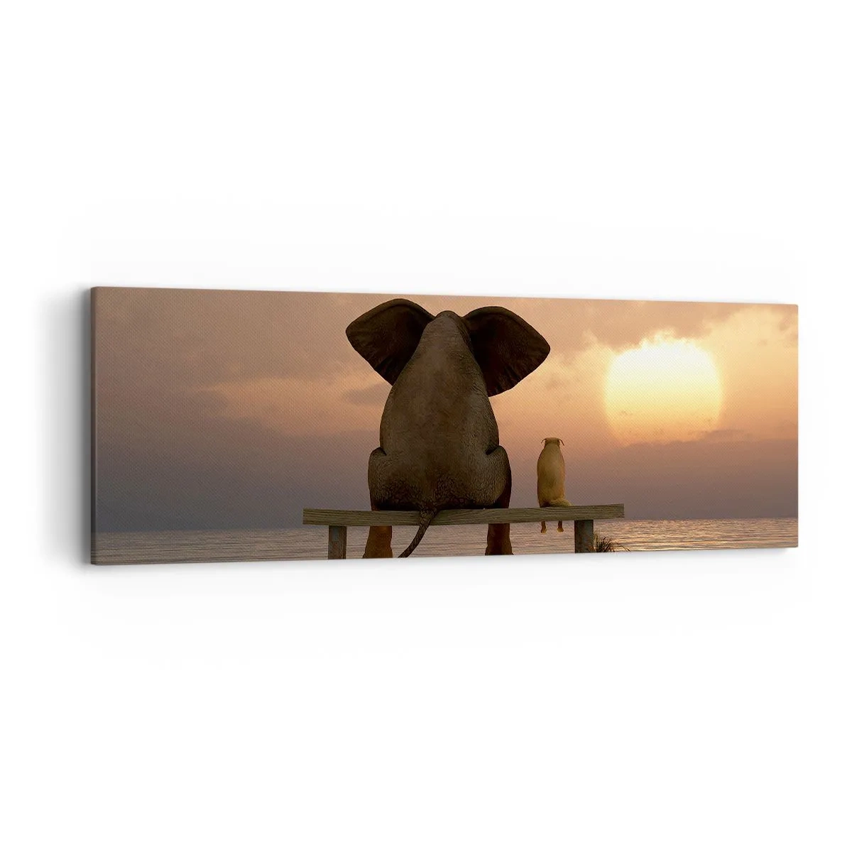 Impression sur toile - Image sur toile - C'est bon de garder le silence ensemble - 90x30 cm