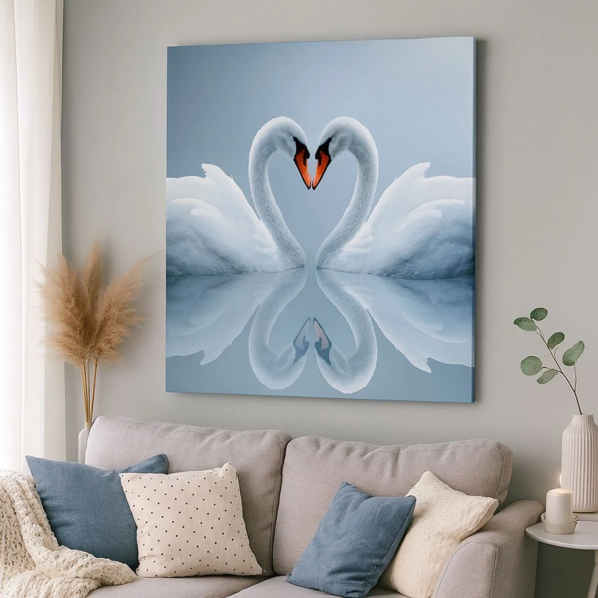 Impression sur toile - Image sur toile - Le temps de l'amour - 30x30 cm