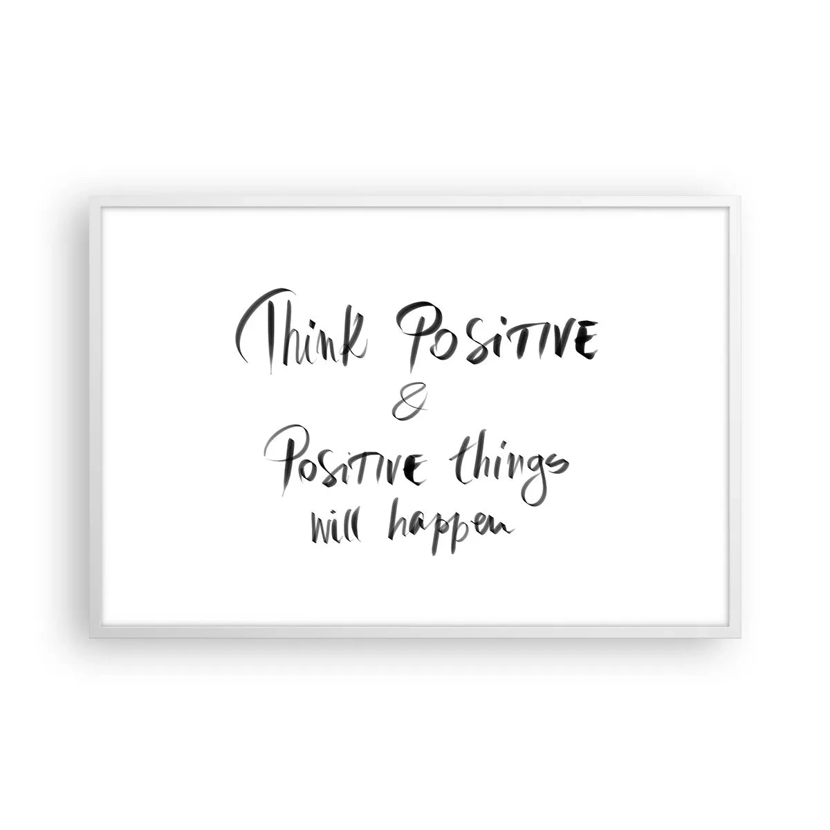 Affiche dans un cadre blanc - Poster - Comment vivre? - 91x61 cm