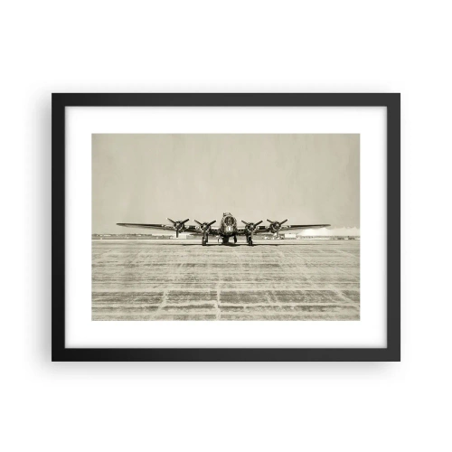 Affiche dans un cadre noir - Poster - Toujours prêt! - 40x30 cm