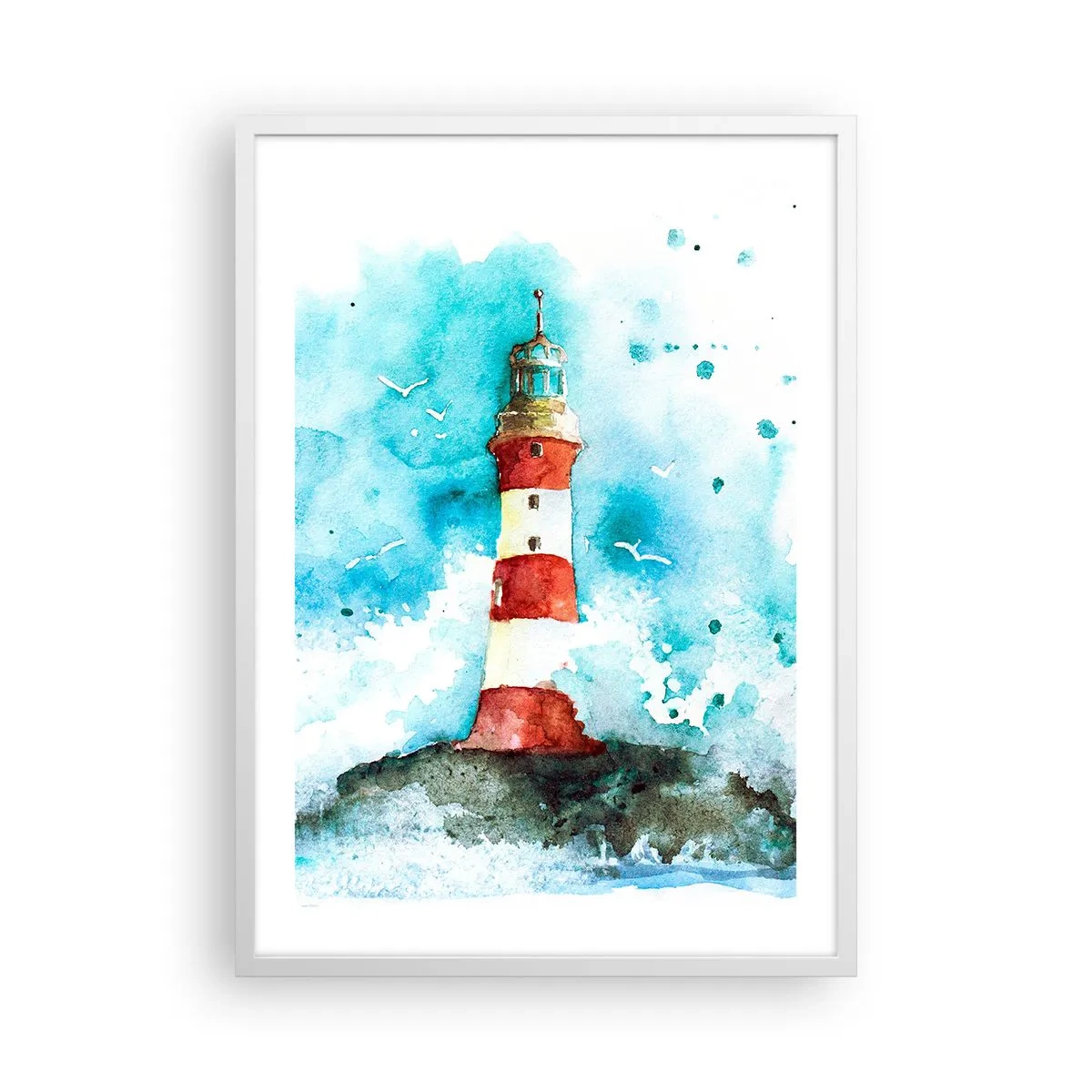 Affiche dans un cadre blanc - Poster - Unité des éléments - 50x70 cm