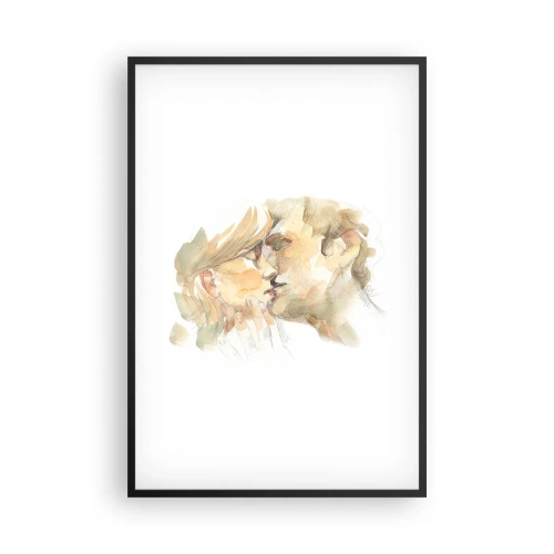 Affiche dans un cadre noir - Poster - A moitié trouvé ? - 61x91 cm