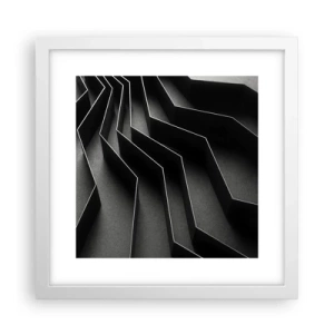 Affiche dans un cadre blanc - Poster - Ordre spatial - 30x30 cm