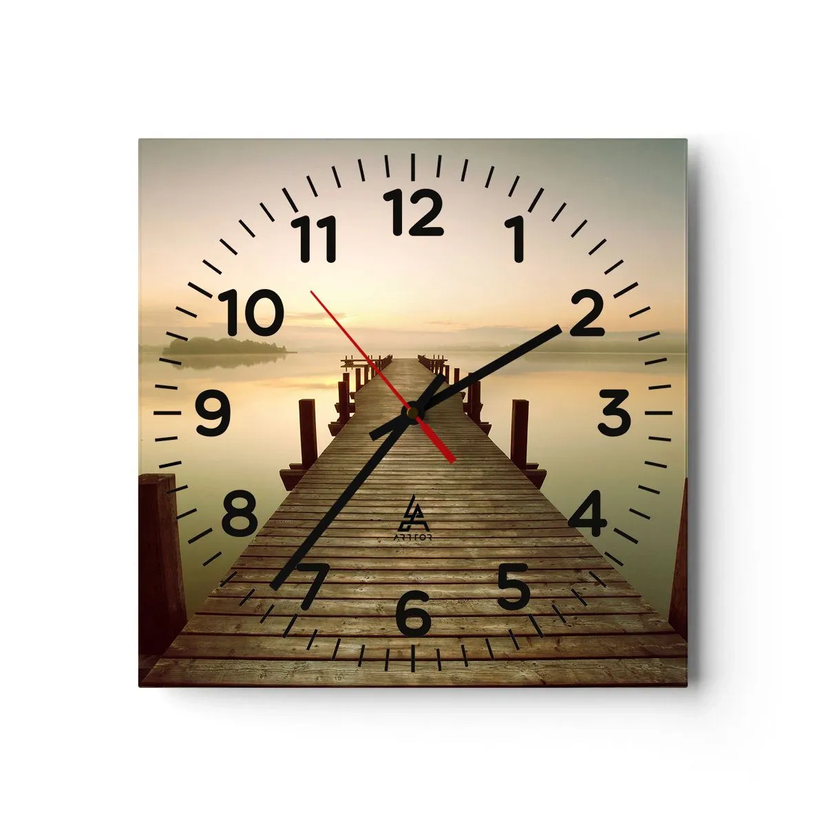 Horloge murale - Pendule murale - L'aube, les premières lueurs, le jour  - 40x40 cm