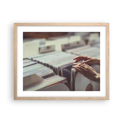 Affiche dans un chêne clair - Poster - A la recherche d'émotions - 50x40 cm