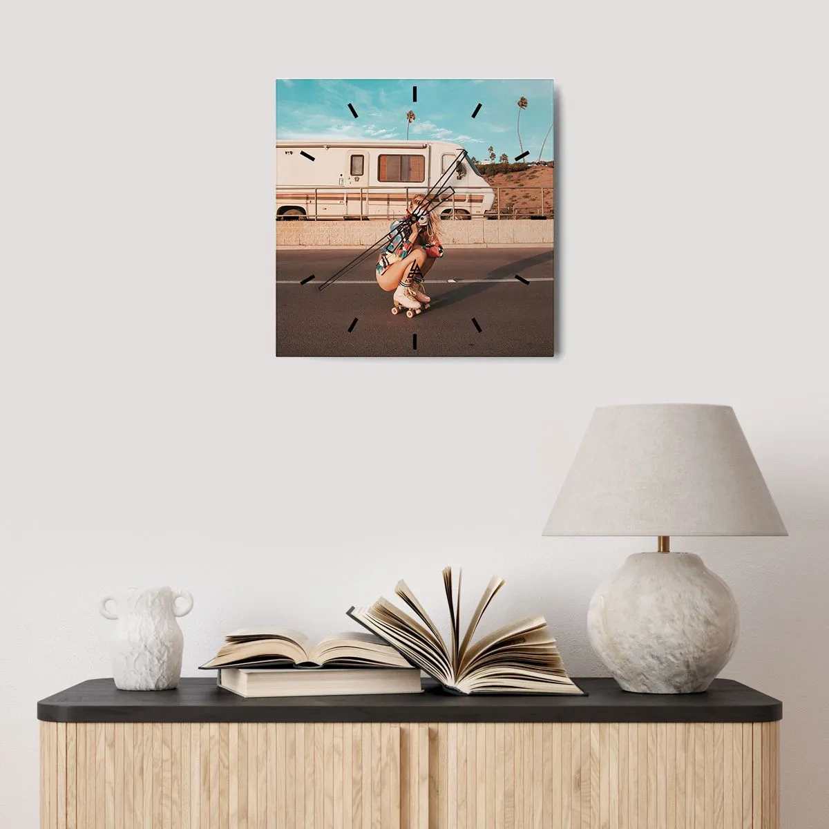 Horloge murale - Pendule murale - Souriez s'il-vous-plait! - 40x40 cm