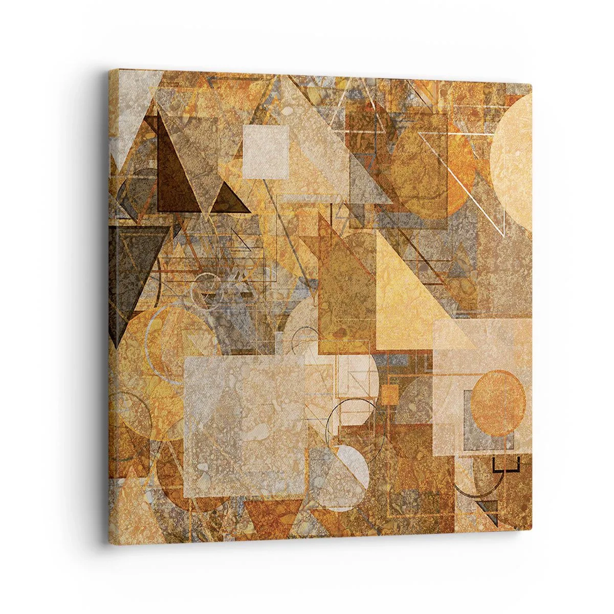 Impression sur toile - Image sur toile - Étude cubique de marron - 30x30 cm