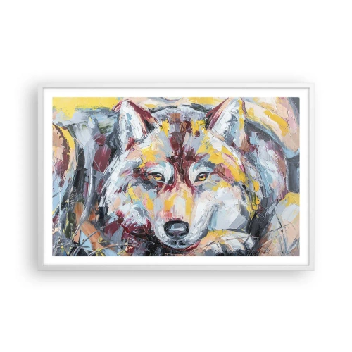 Affiche dans un cadre blanc - Poster - En paix au milieu des siens - 91x61 cm