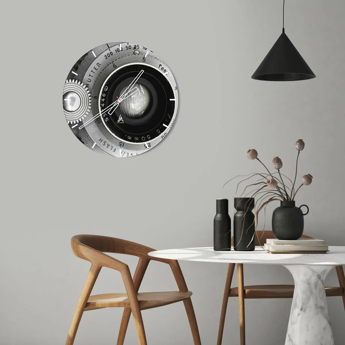 Horloge murale - Pendule murale - Histoire d'Hollywood - 30x30 cm
