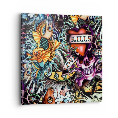 Impression sur toile - Image sur toile - Le rêve du tatoueur - 40x40 cm