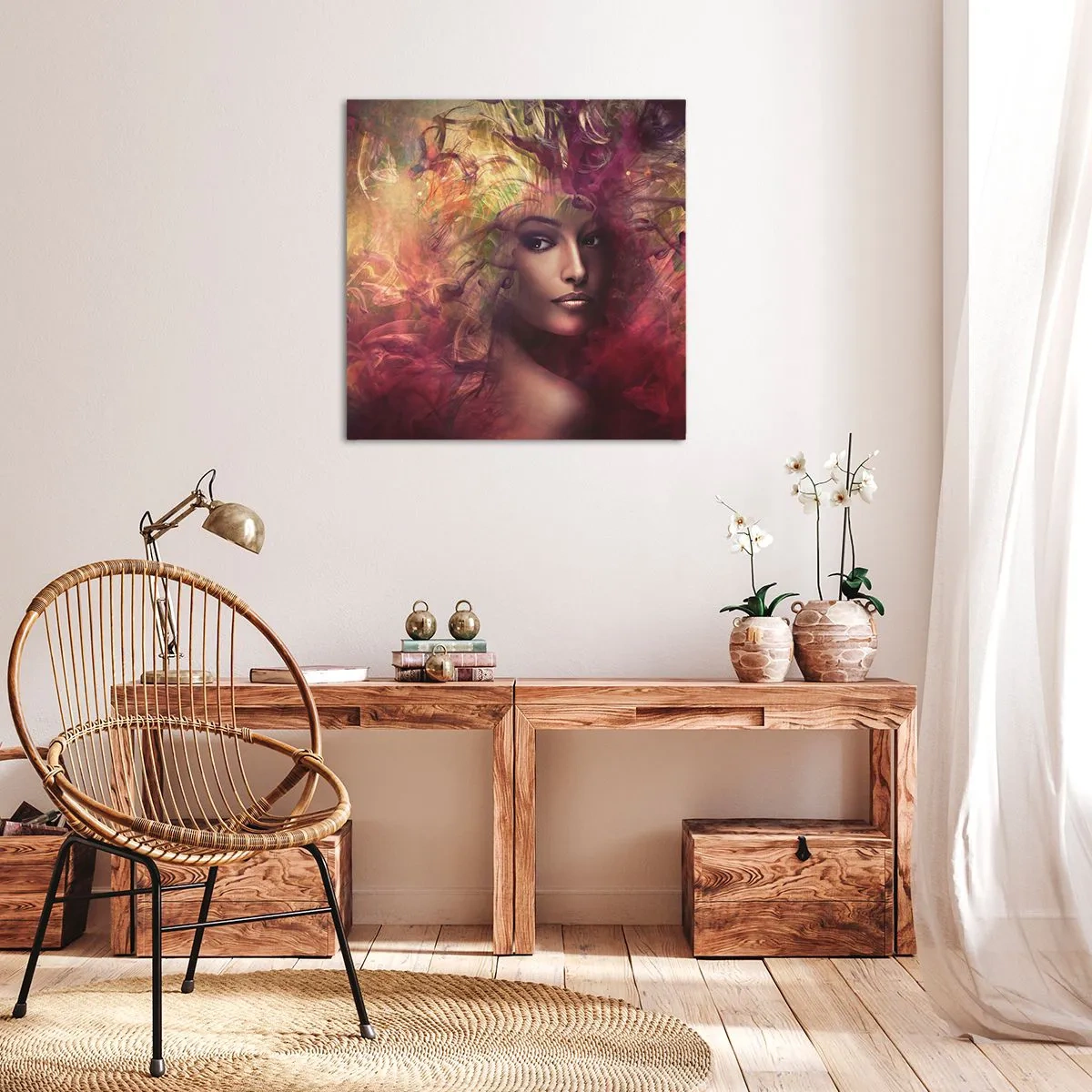 Impression sur toile - Image sur toile - Je suis ici! - 30x30 cm