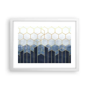 Affiche dans un cadre blanc - Poster - Composition en rythme syncopé - 40x30 cm