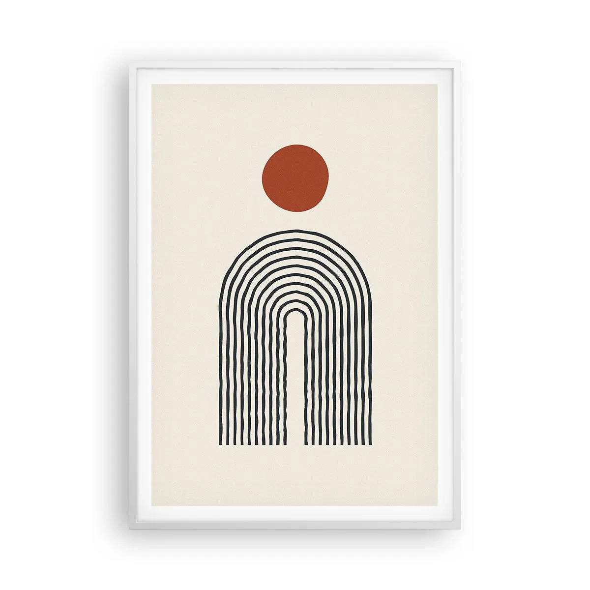 Affiche dans un cadre blanc - Poster - Le magnétisme des formes et des couleurs - 70x100 cm