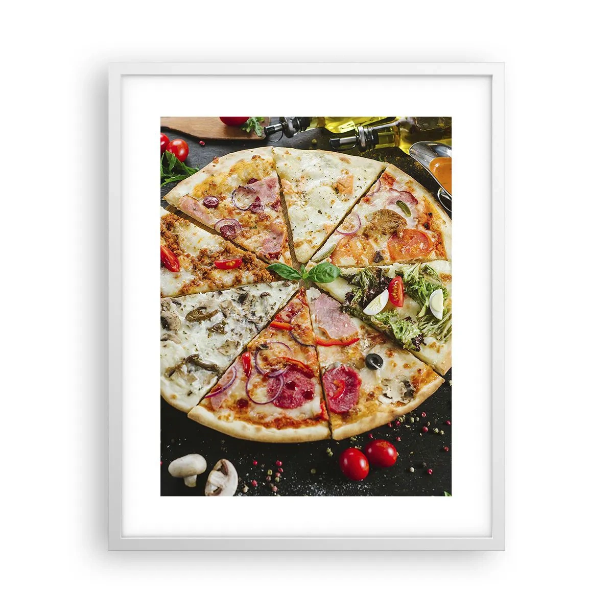 Affiche dans un cadre blanc - Poster - Une gamme de saveurs - 40x50 cm