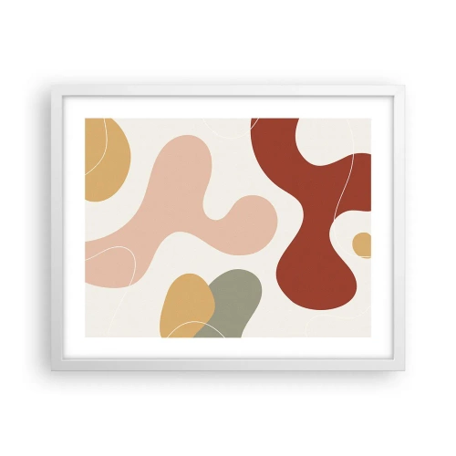 Affiche dans un cadre blanc - Poster - Entrelac - 50x40 cm