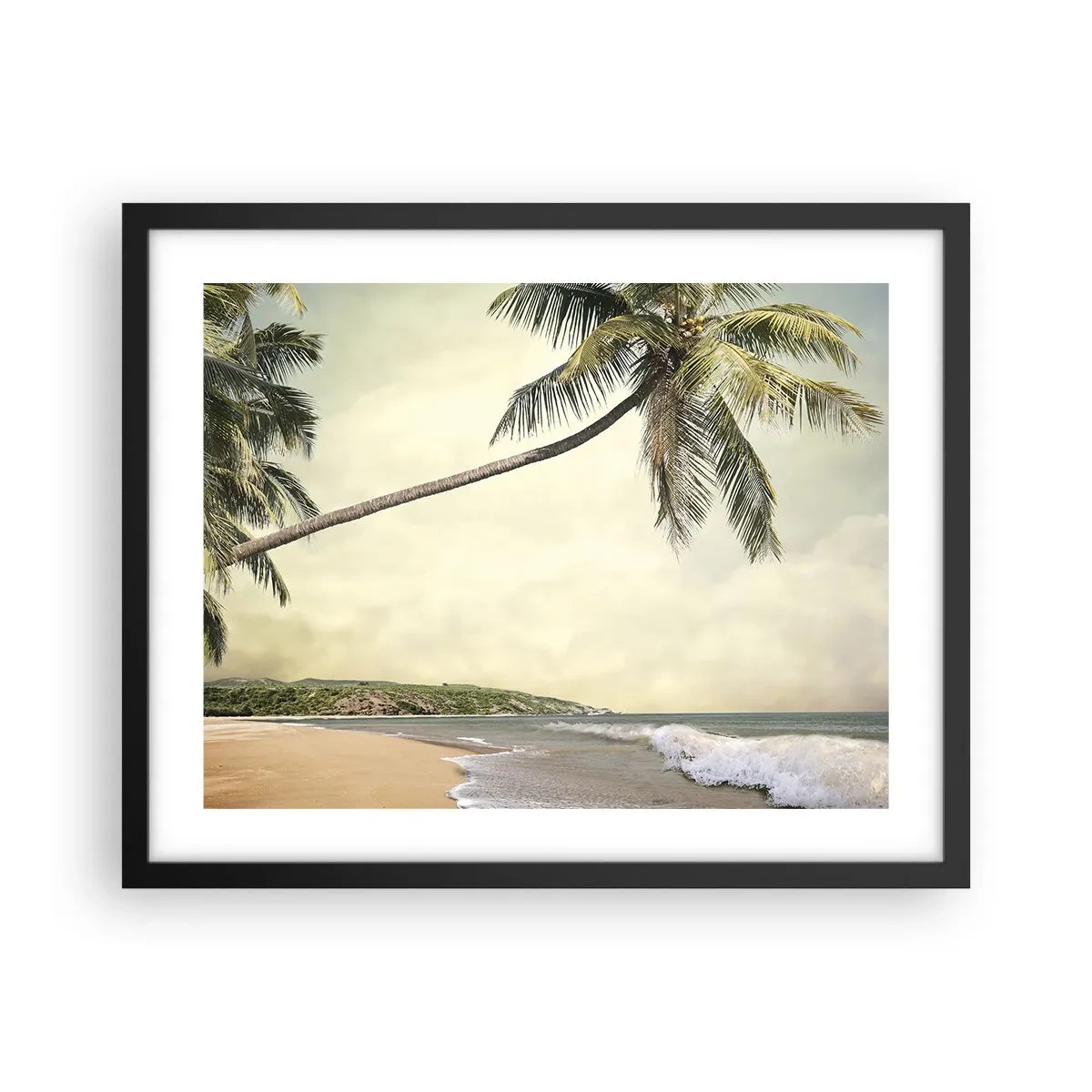 Affiche dans un cadre noir - Poster - Rêve tropical - 50x40 cm