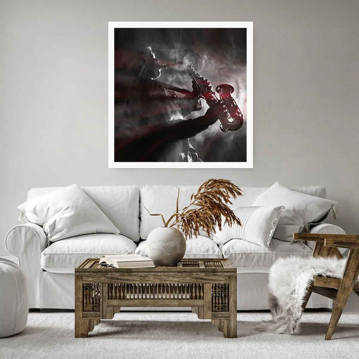 Affiche - Poster - Dans les brumes du jazz - 40x40 cm