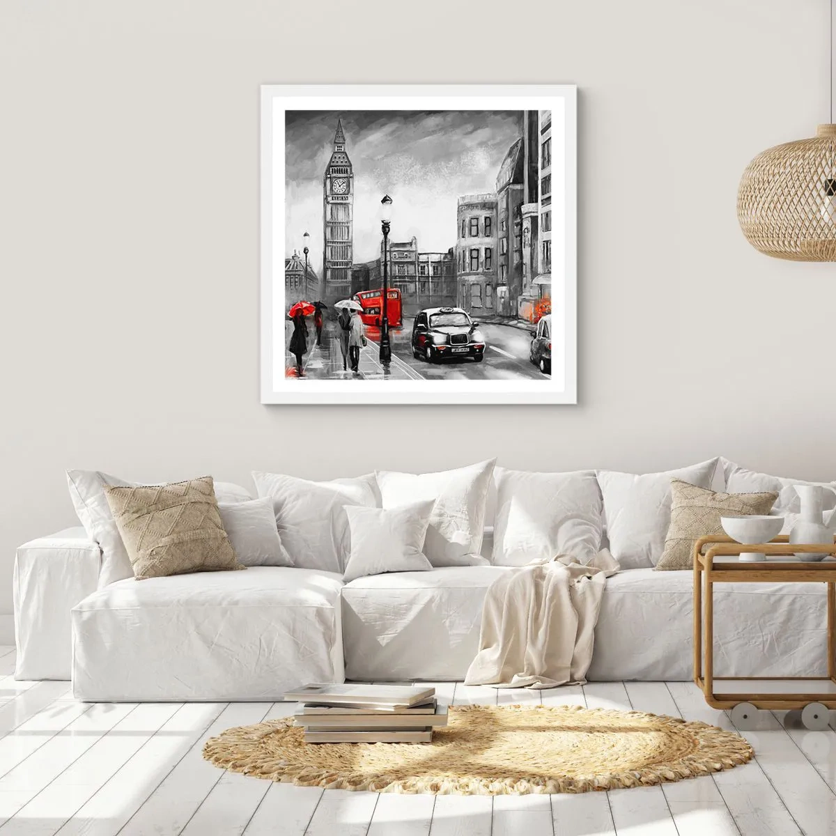 Affiche dans un cadre blanc - Poster - Pas du tout une ville grise - 40x40 cm