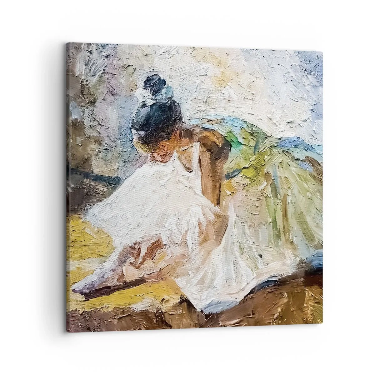 Impression sur toile - Image sur toile - D'après un tableau de Degas - 50x50 cm