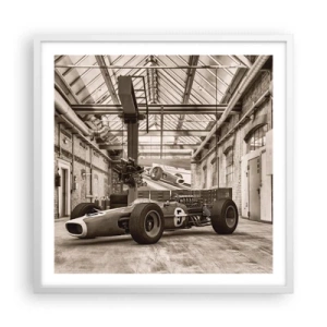 Affiche dans un cadre blanc - Poster - Le repos du guerrier - 60x60 cm