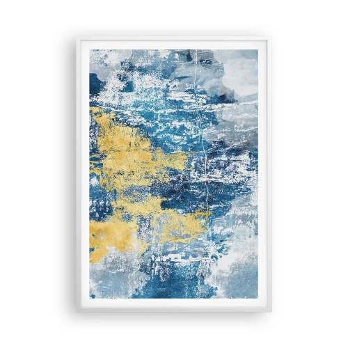 Affiche dans un cadre blanc - Poster - Abstraction du temps - 70x100 cm