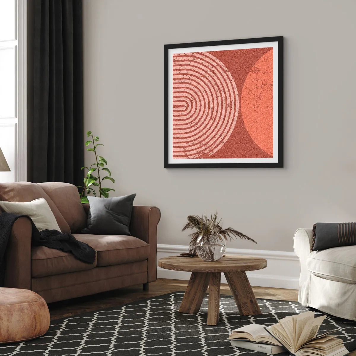 Affiche dans un cadre noir - Poster - Une relation proche - 40x40 cm