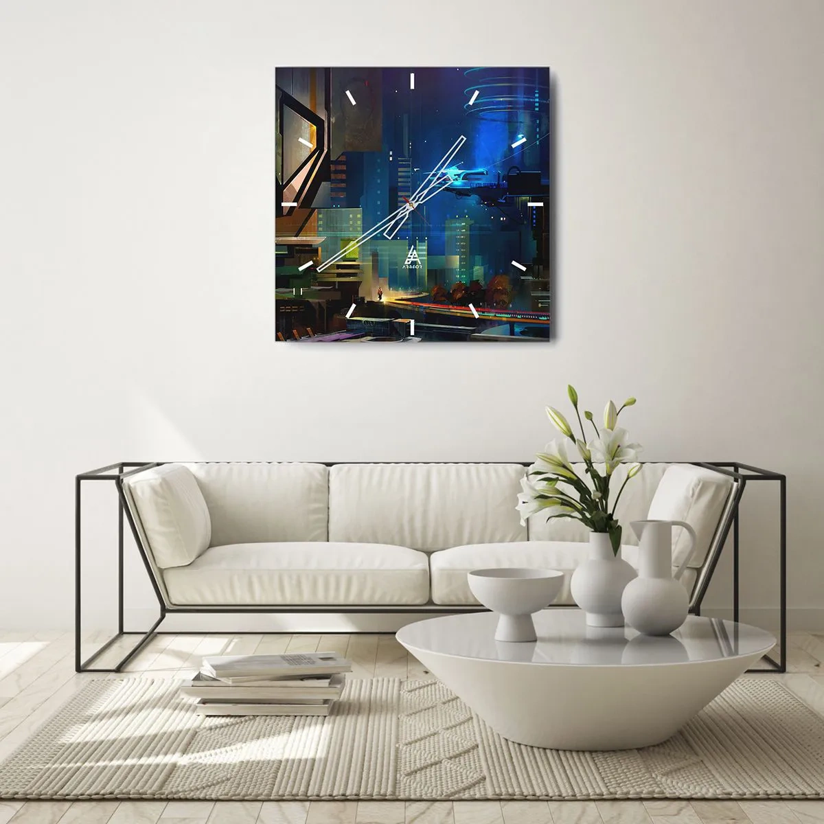 Horloge murale - Pendule murale - Dans le futur proche - 30x30 cm