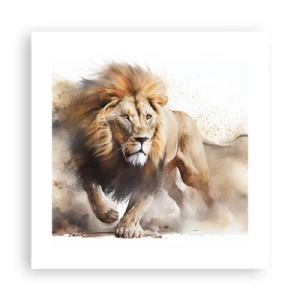 Affiche - Poster - Le roi bougea - 40x40 cm