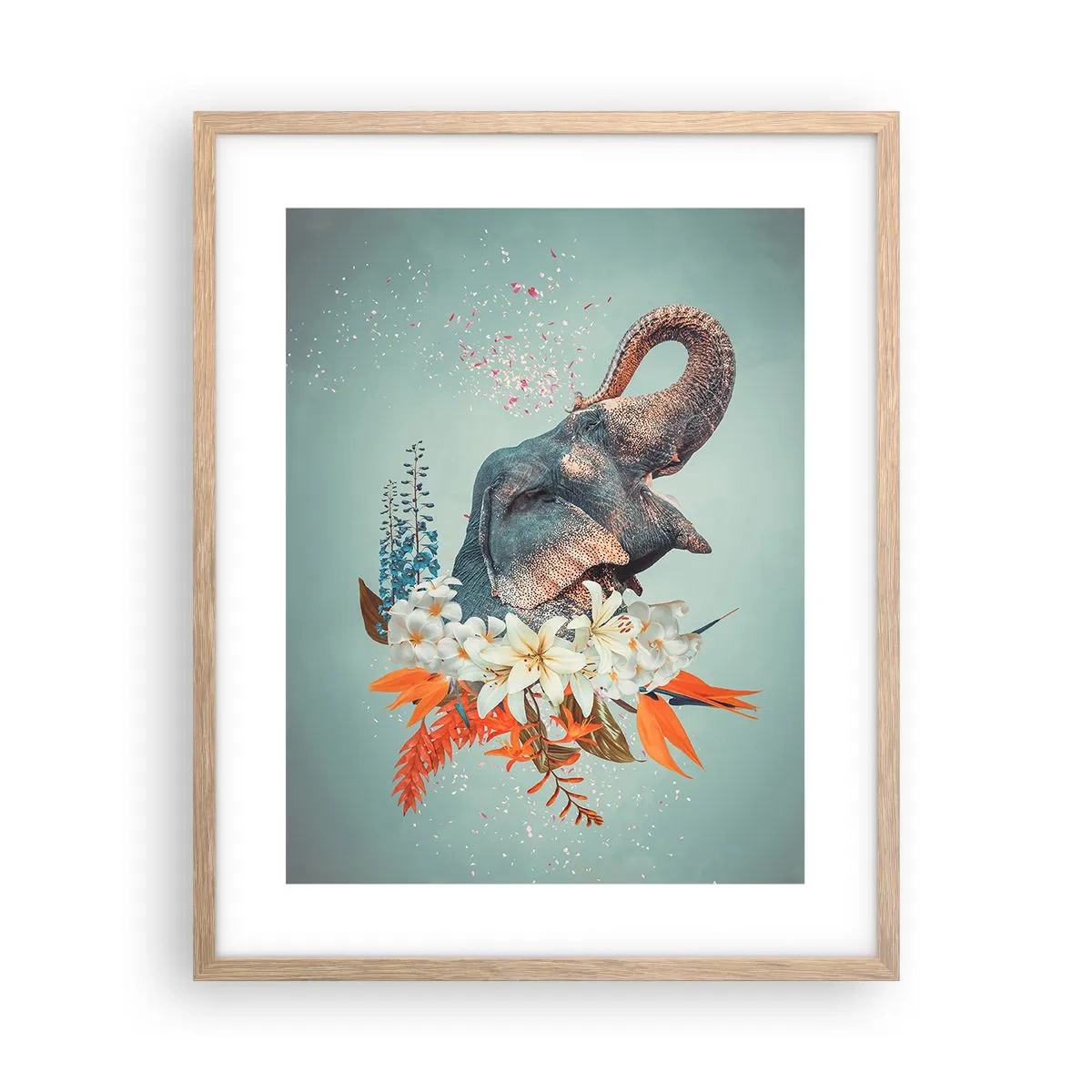 Affiche dans un chêne clair - Poster - Un rugissement de joie - 40x50 cm