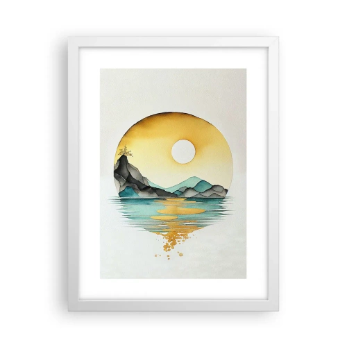 Affiche dans un cadre blanc - Poster - Dans le cercle de la beauté - 30x40 cm