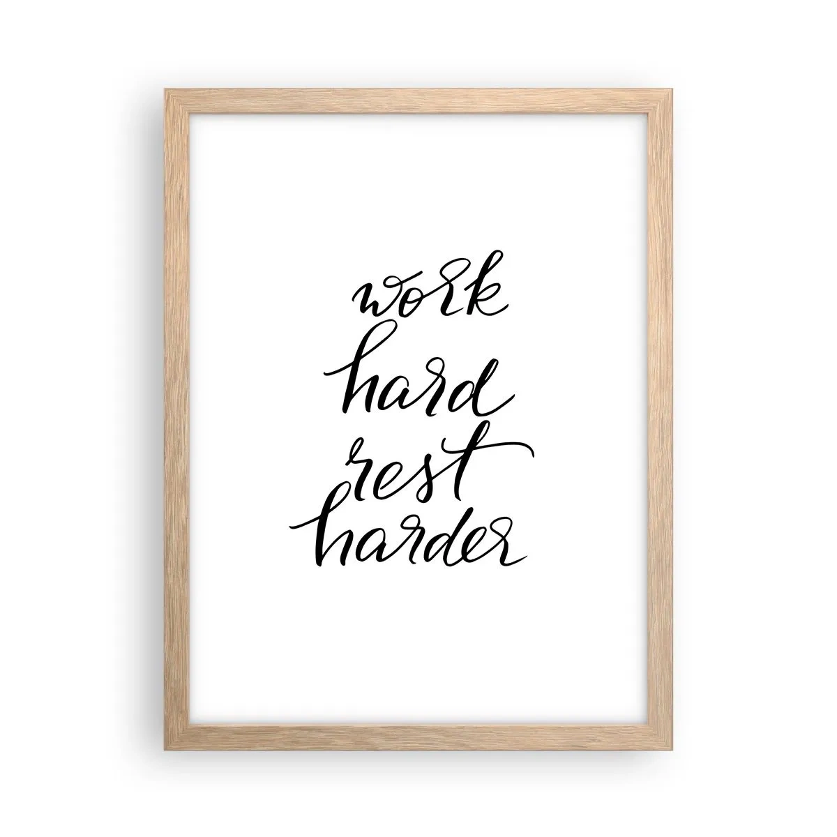 Affiche dans un chêne clair - Poster - Équilibre de vie - 30x40 cm