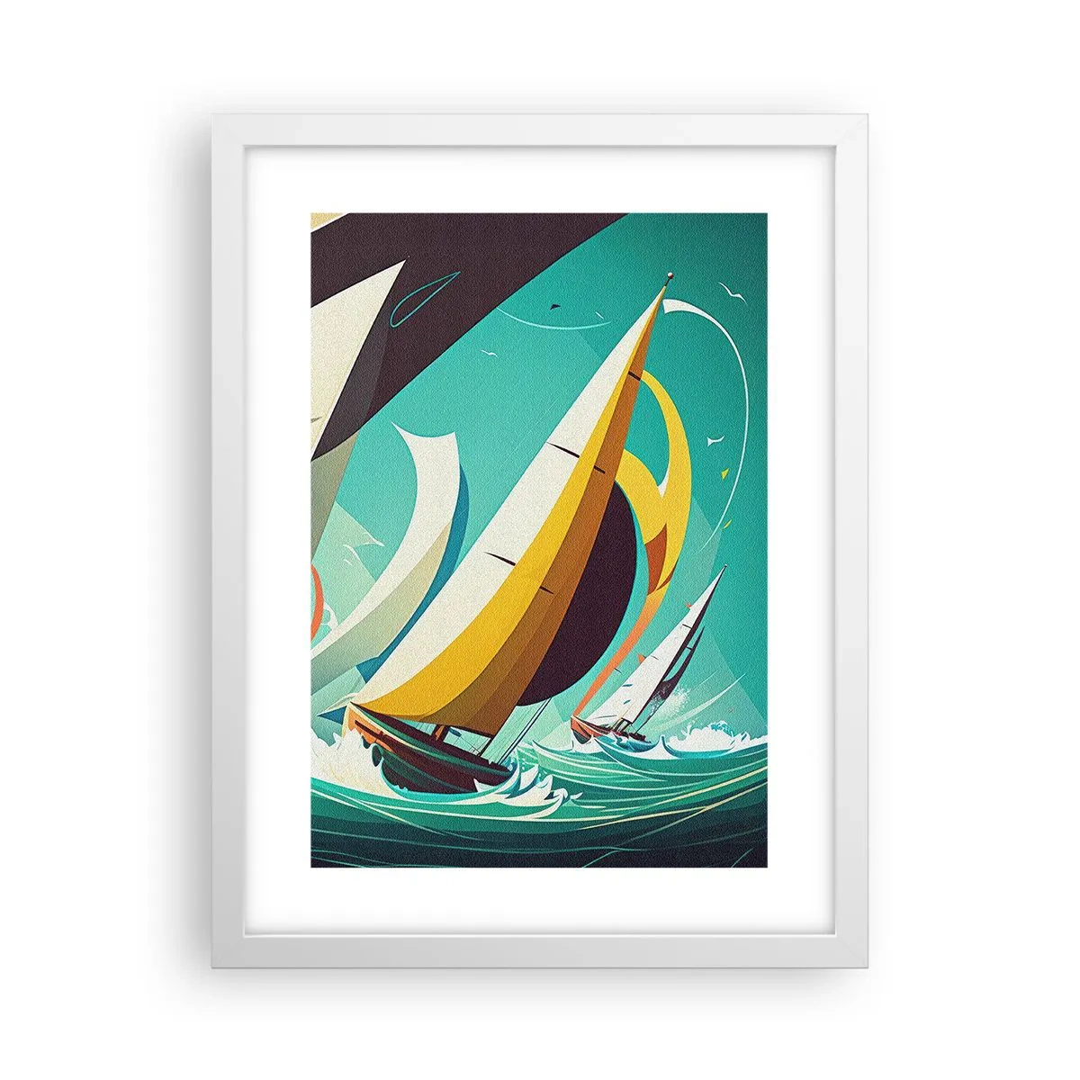 Affiche dans un cadre blanc - Poster - Bonne chance avec les éléments - 30x40 cm