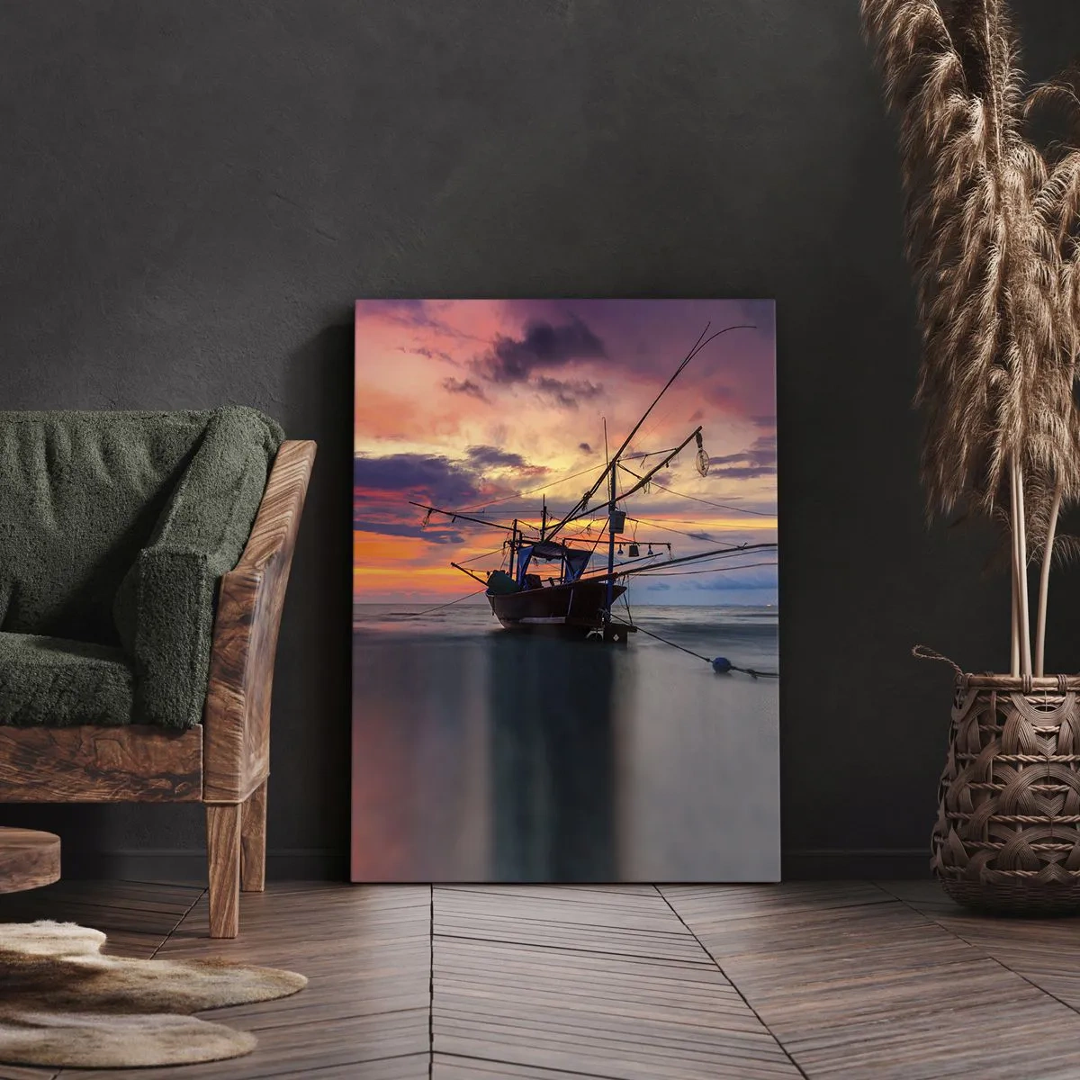 Impression sur toile - Image sur toile - Soirée exotique - 55x100 cm