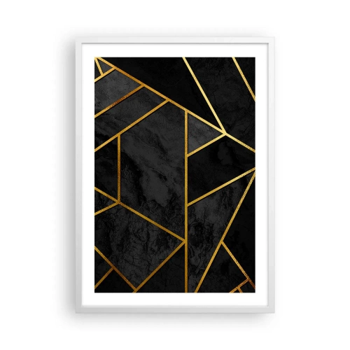 Affiche dans un cadre blanc - Poster - Obscurité et éclat - 50x70 cm