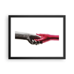 Affiche dans un cadre noir - Poster - Ensemble, bien que différents - 40x30 cm