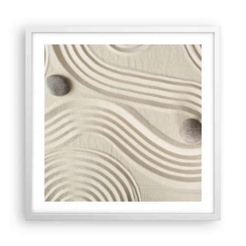 Affiche dans un cadre blanc - Poster - Touche de chaleur - 50x50 cm