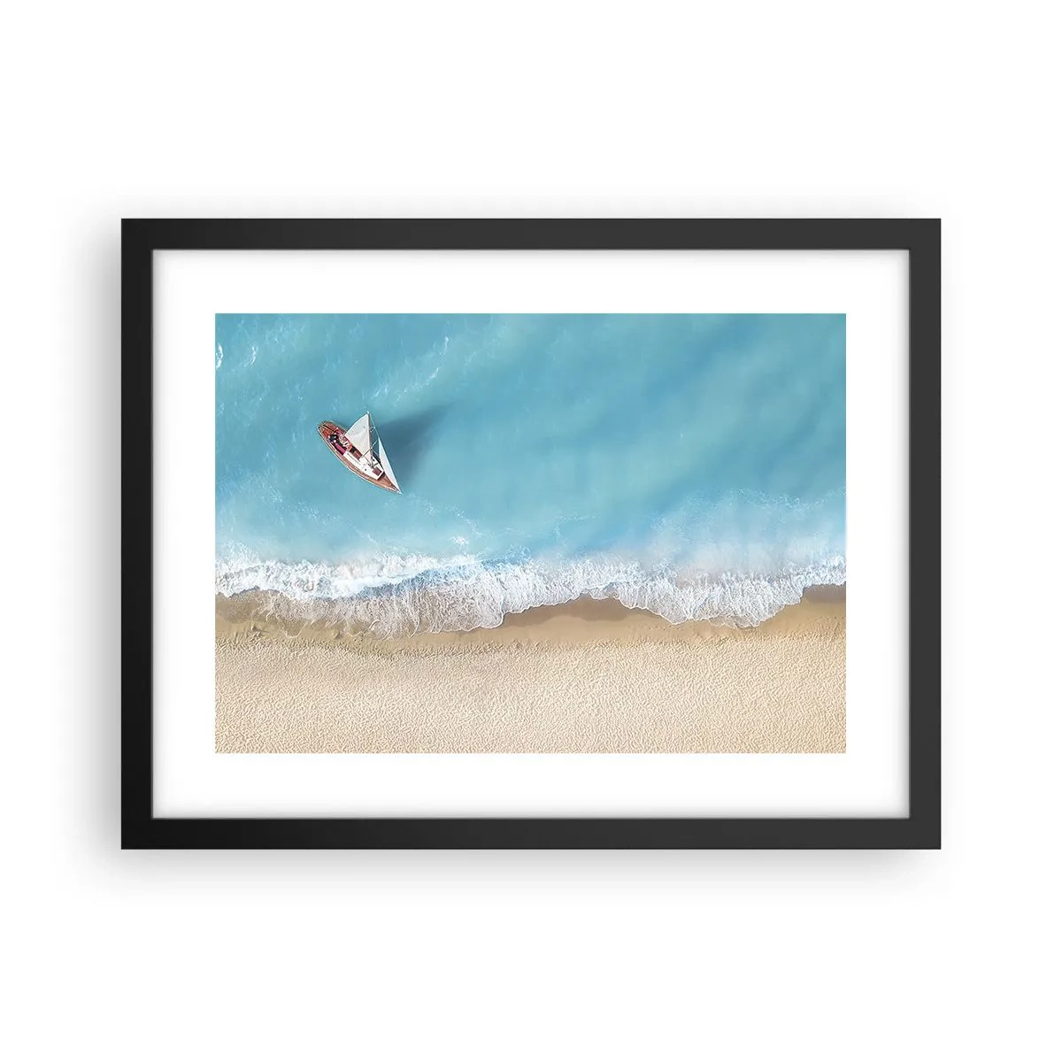 Affiche dans un cadre noir - Poster - A la frontière de l'azur et de l'or - 40x30 cm